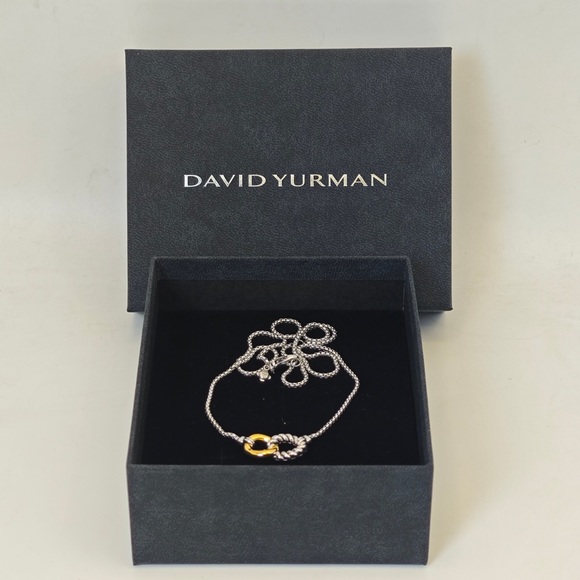 David Yurman Silver and Gold Necklace - Picture 4 of 9